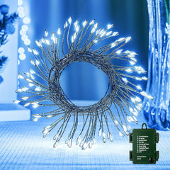 Battery Operated Fairy Lights - 10FT, 120LED, Green Wire
