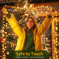 Battery Operated Fairy Lights - 10FT, 120LED, Green Wire