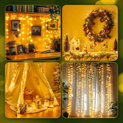 Battery Operated Fairy Lights - 10FT, 120LED, Green Wire