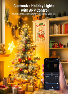 Smart Fairy Lights - 2 Pack, 33 FT, 100 LED, Bluetooth, Remote
