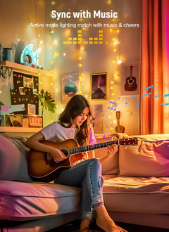 Smart Fairy Lights - 2 Pack, 33 FT, 100 LED, Bluetooth, Remote