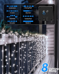 Solar String Lights - 50 FT, 120 LED, IP65 Waterproof