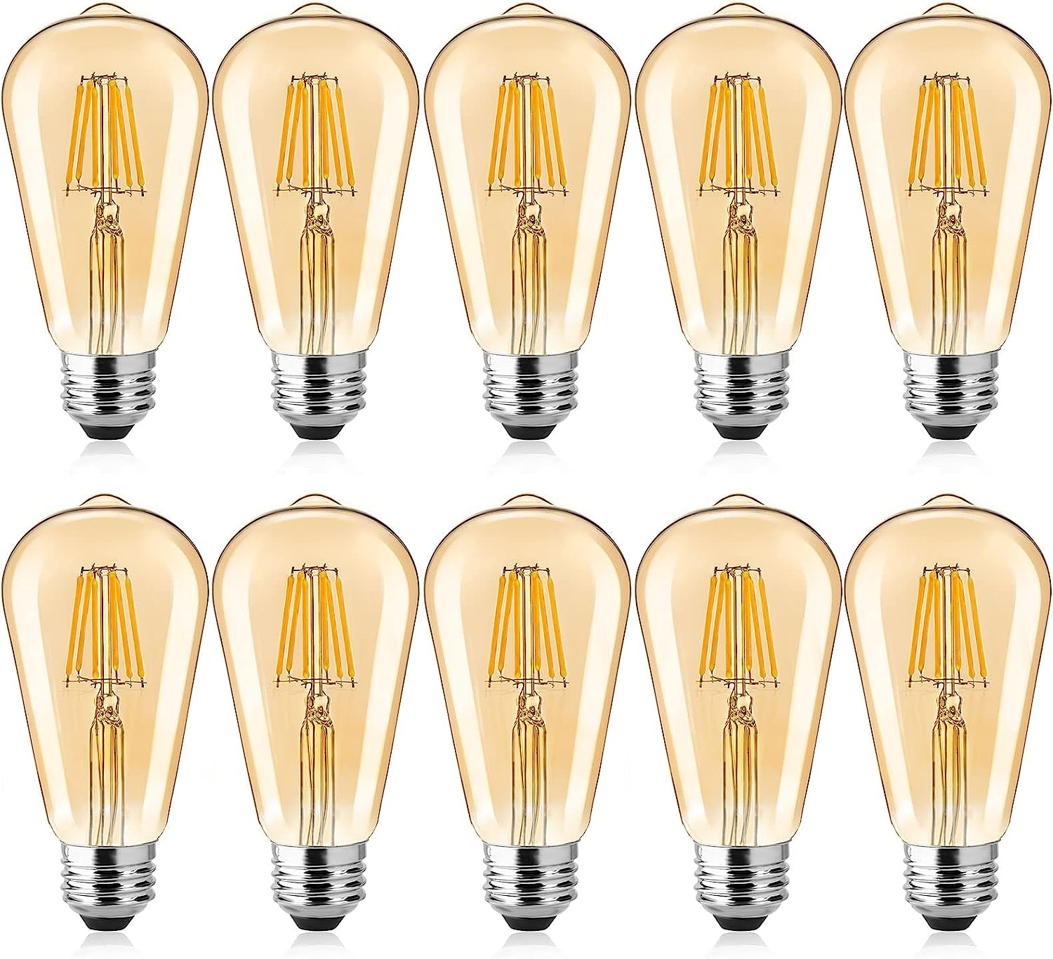 10 Count / LED Bulbs / Amber Warm