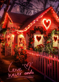Red Christmas String Lights, 50 Count 10 Feet Mini Valentine's Day Lights