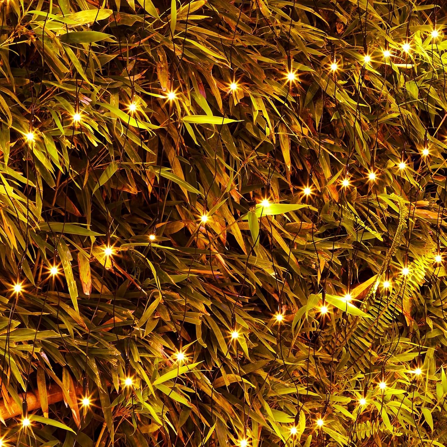 2 Pack 12×5FT 360 LED Christmas Net Lights, Waterproof IP65, 12 Modes, Outdoor, Warm White