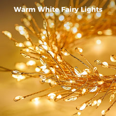 Brightown 2 Pack Battery Christmas Lights, Total 20FT 240 LEDs, 10FT/120LED Each, Warm White