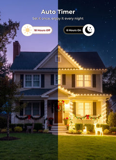 Brightown 300 LED C9 Xmas String Lights,195FT Warm White,8 Modes Timer