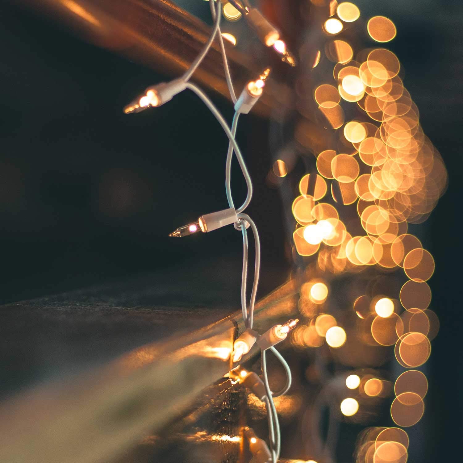 10 Feet 50 LED Plug in Clear Mini Incandescent Bulbs String Light for Christmas Trees, Warm White