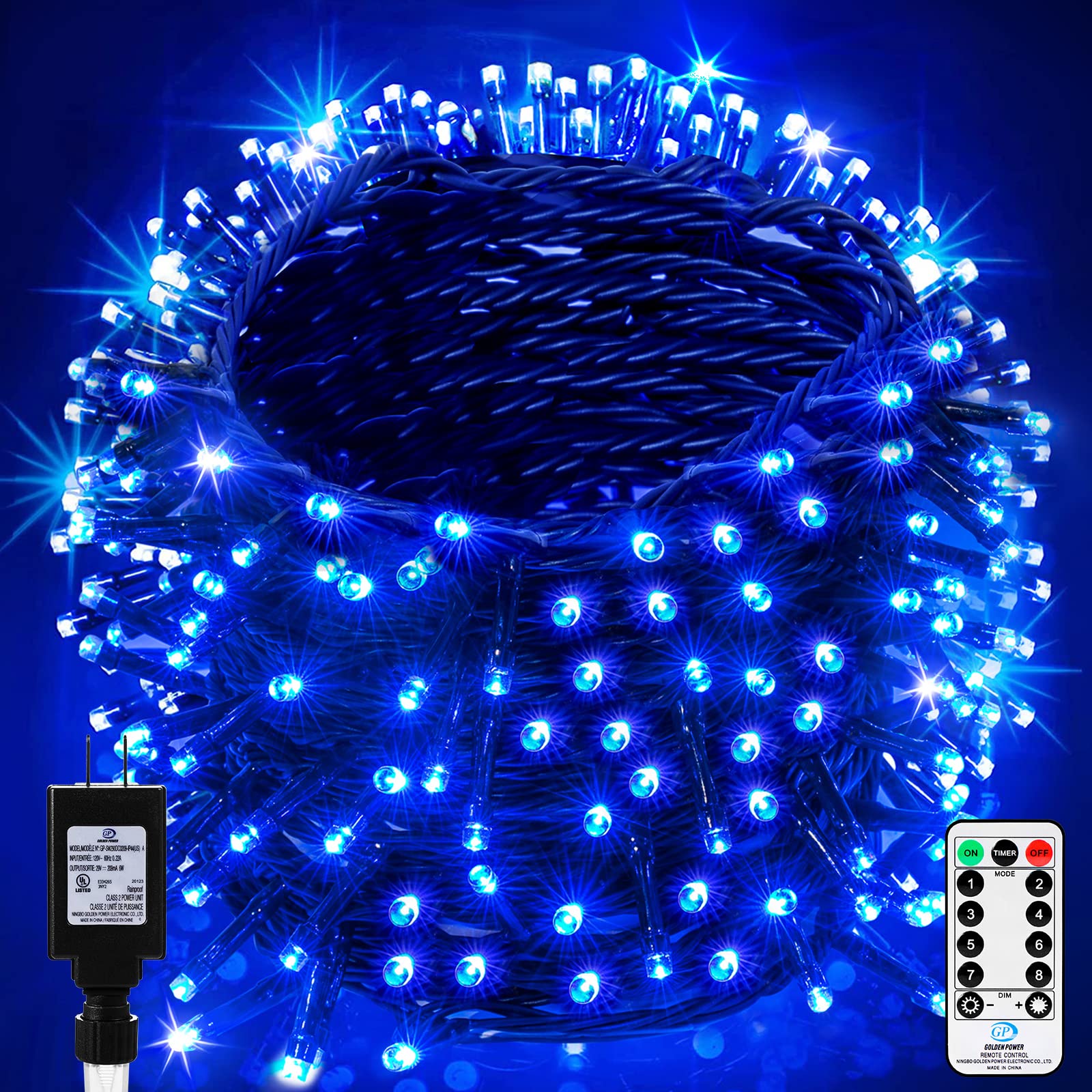 168 Feet / 600 LED / Blue / Green Wire