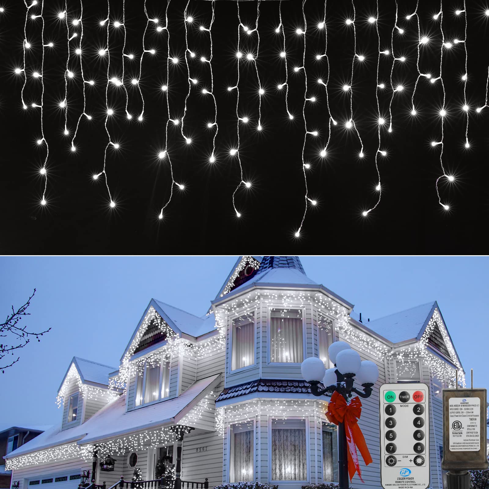 33 Feet / 72 Drops / 384 LED / Pure White