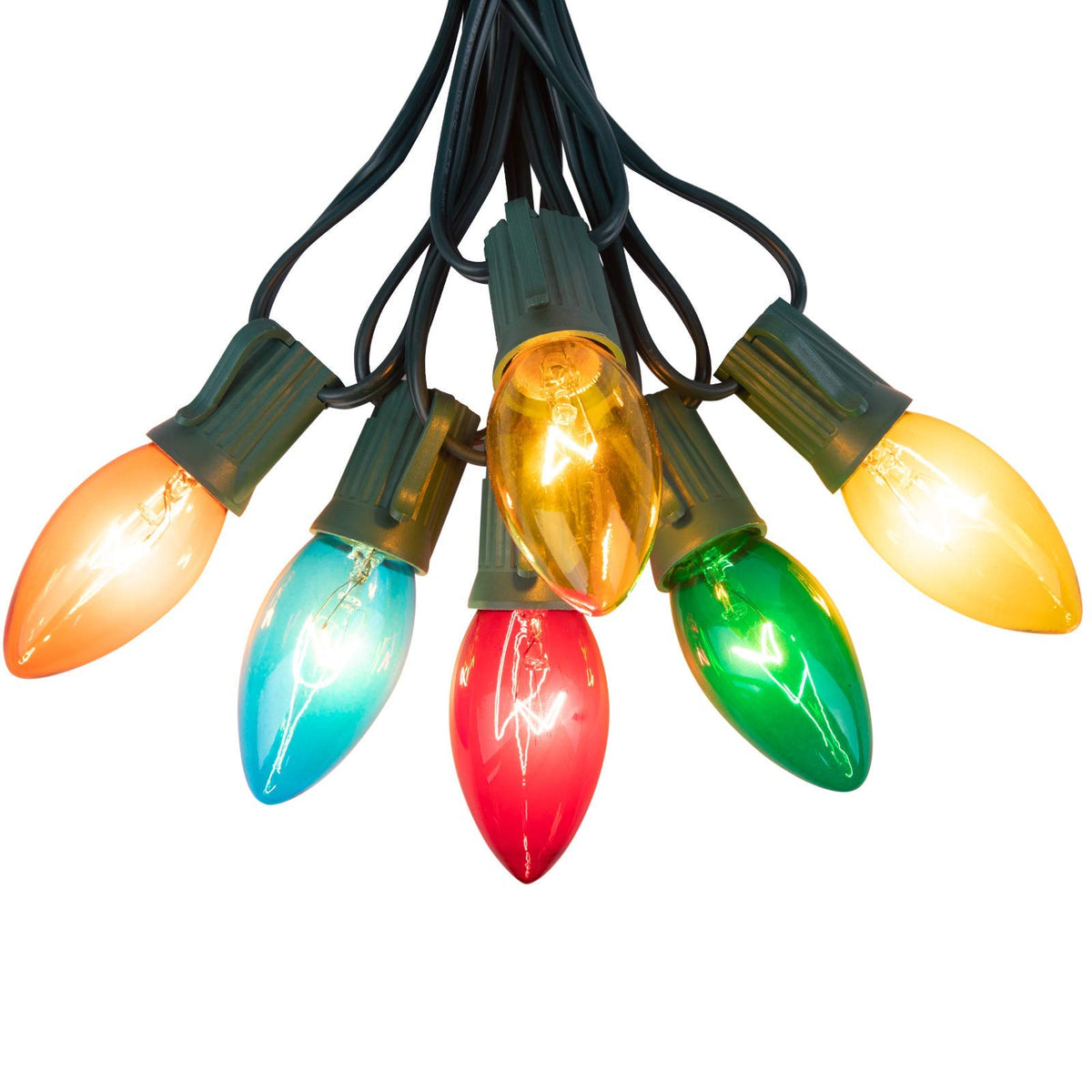 25 Feet / 25 Satin Bulbs / Multicolor