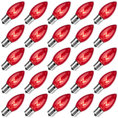 25 Count / Satin Bulbs / Red