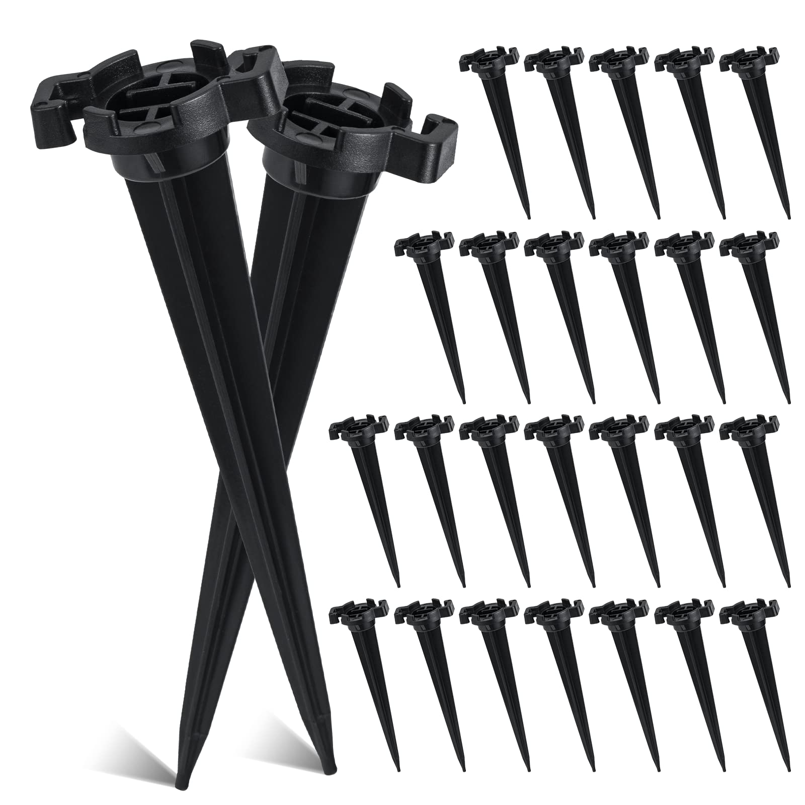 4.5 Inch / 50 Stakes / Black