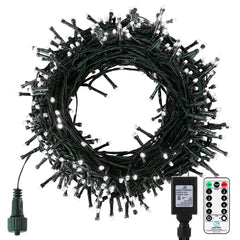 98 Feet / 300 LED / Pure White / Green Wire