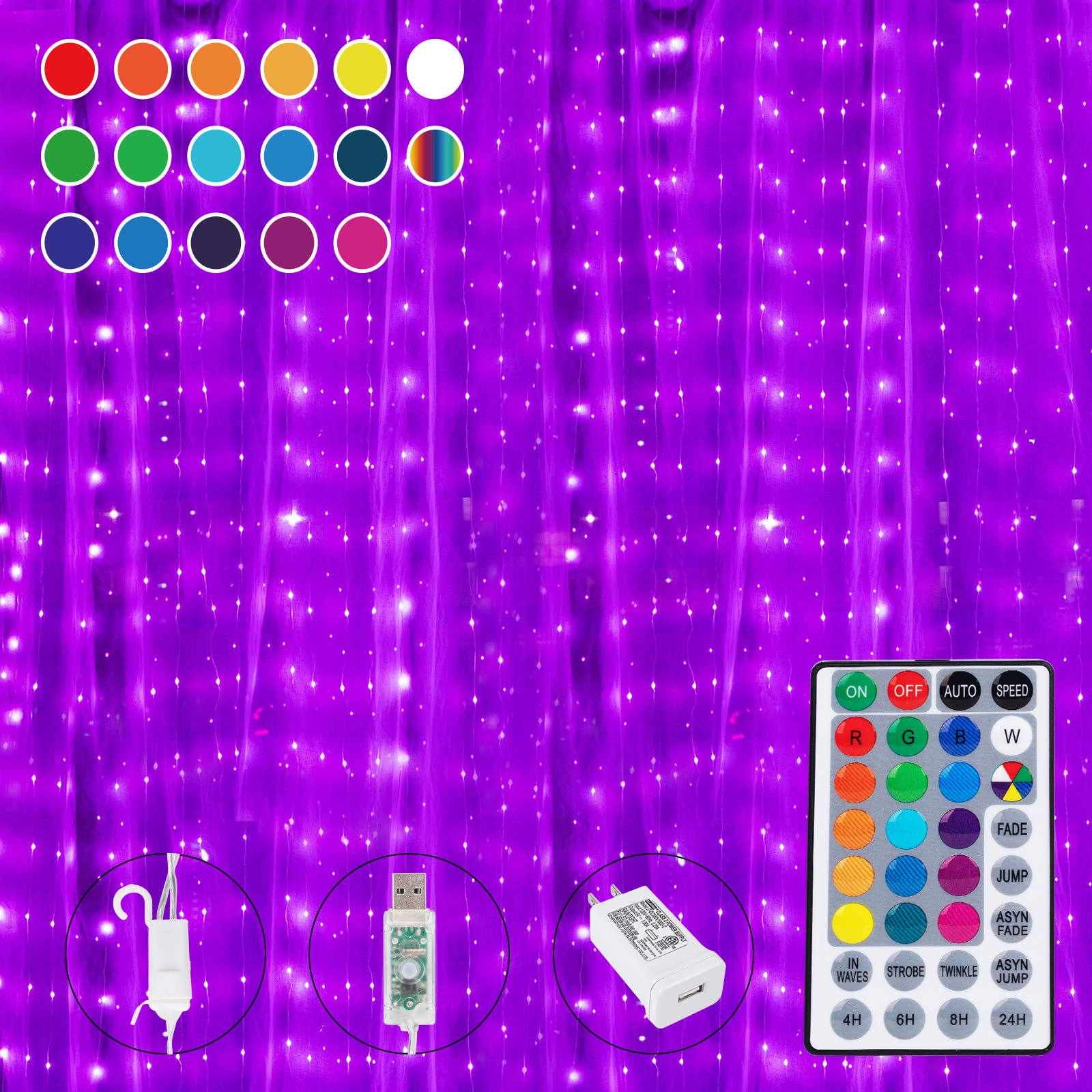 10 Feet / 250 LED / 16 Colors