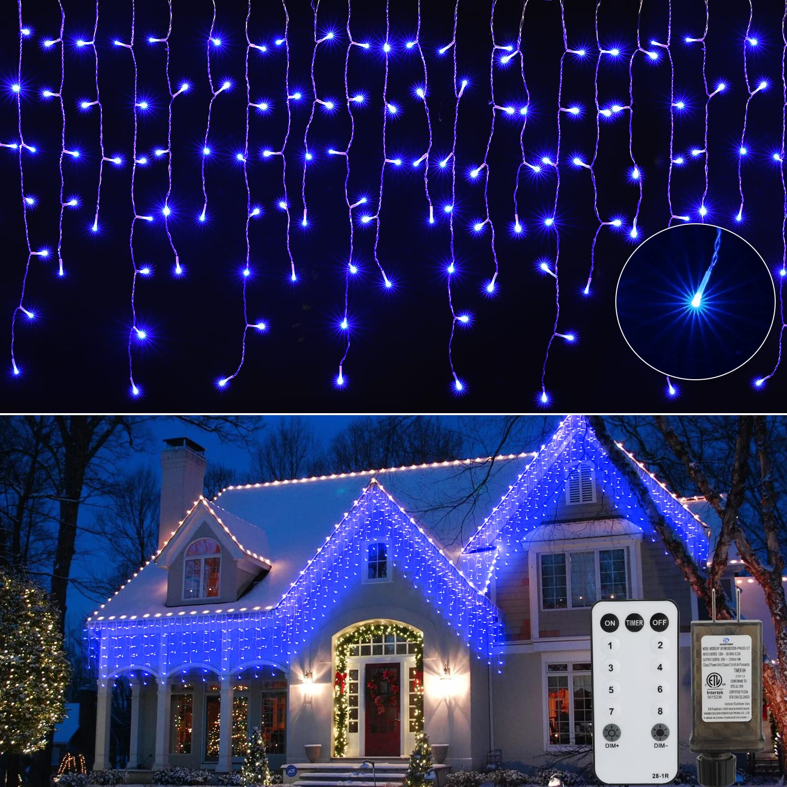 40 Feet / 81 Drops / 432 LED / Blue