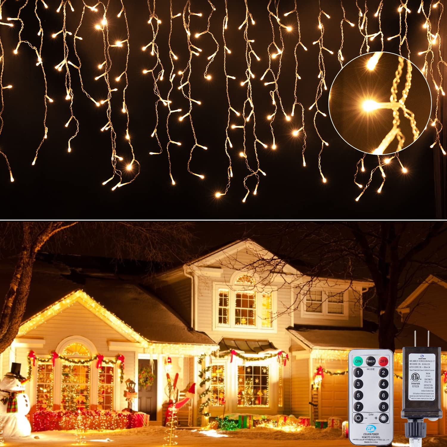 33 Feet / 72 Drops / 384 LED / Warm White