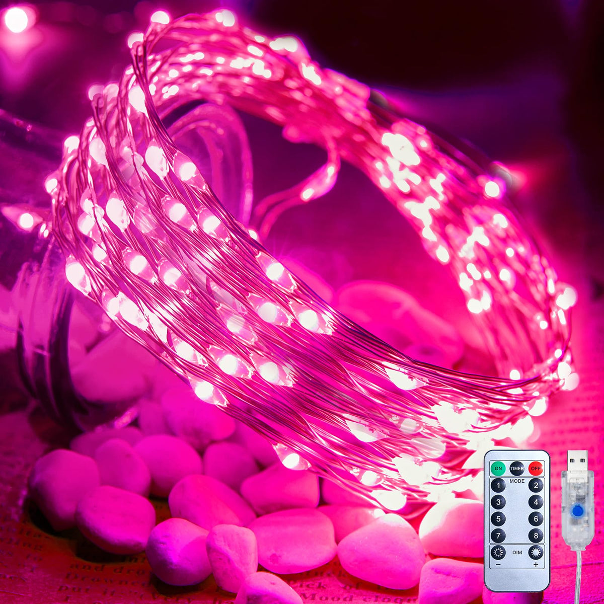33 FT / 100 LED / Pink