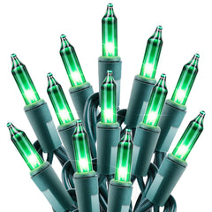 1 x 25 Feet / 100 Bulbs / Green