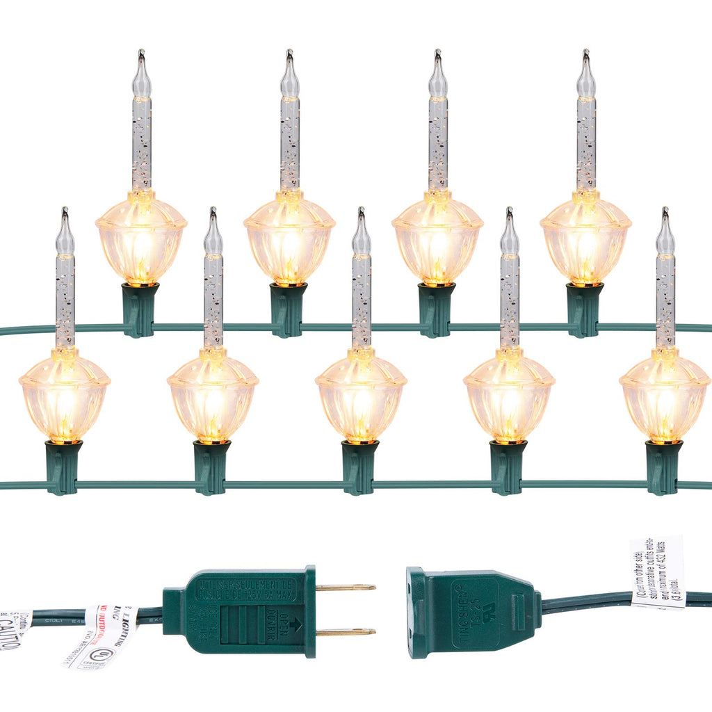 1 x 9.5 Feet / 9 Lights / Warm White