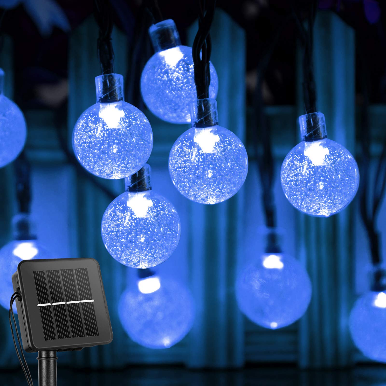 1 x 35 Feet / 60 LED / Crystal Globe / Blue