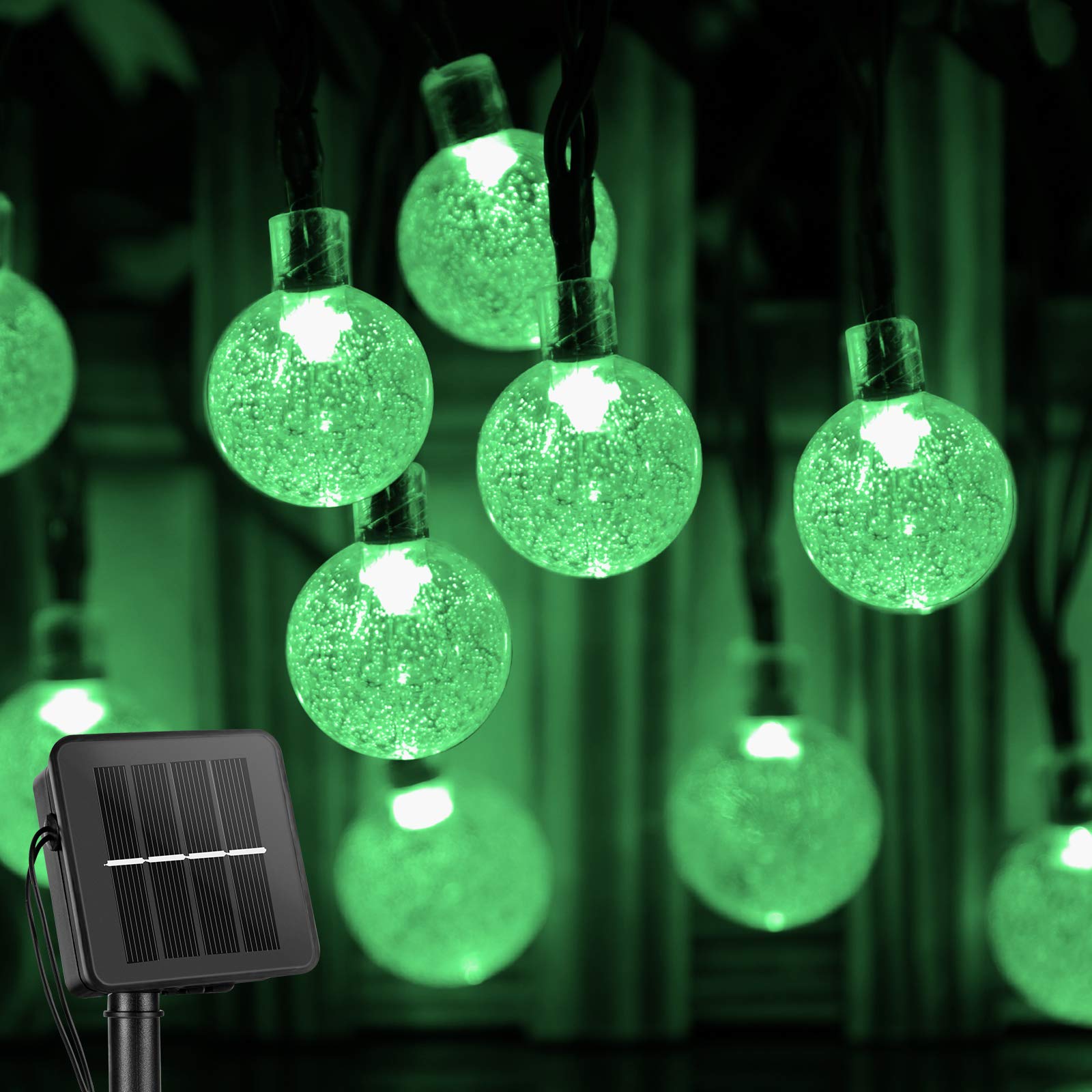 1 x 35 Feet / 60 LED / Crystal Globe / Green