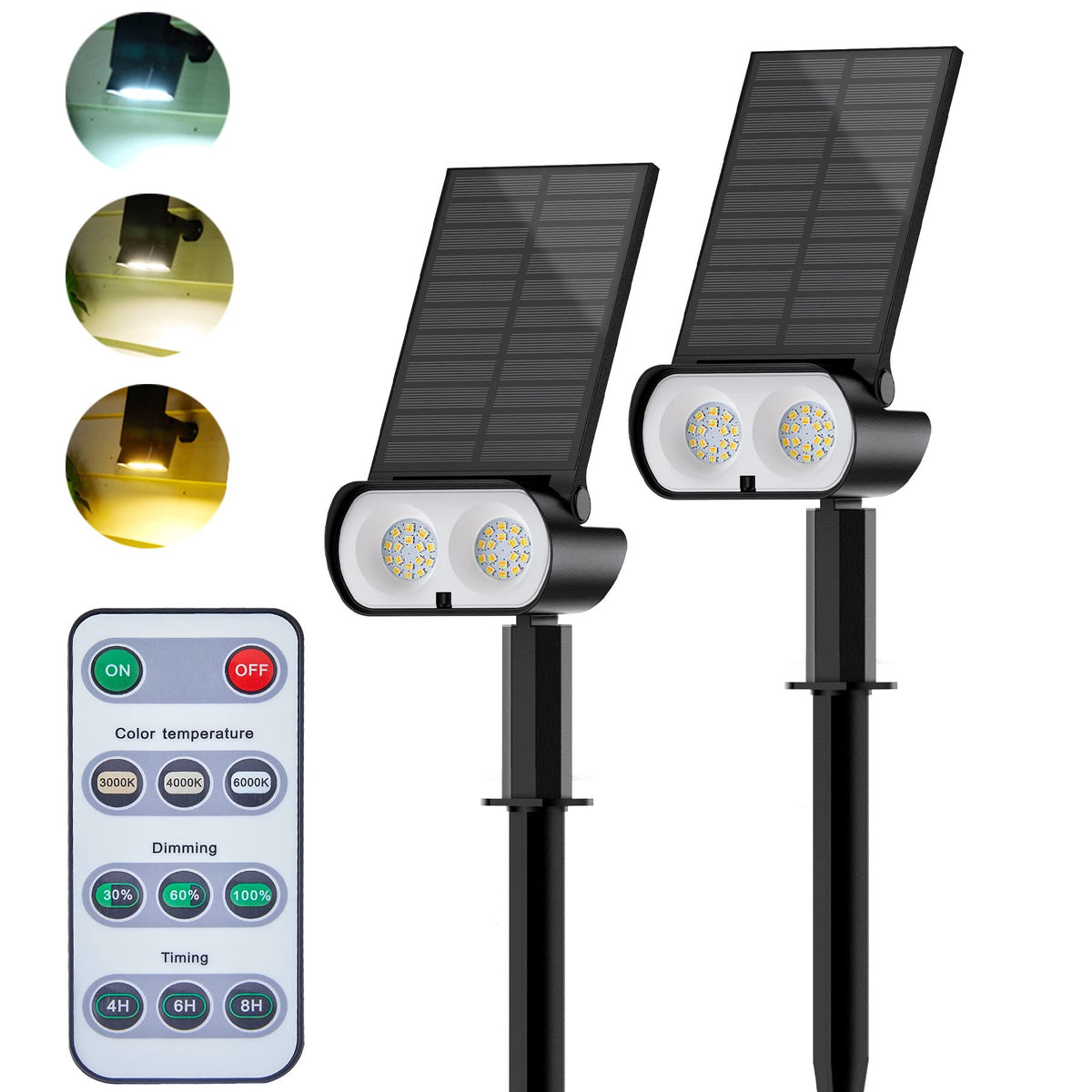 2 Pack / Warm White / Remote