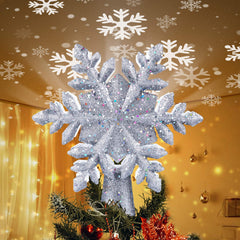 9.6 Inches / Silver Snowflake Topper / Snowflake Projection