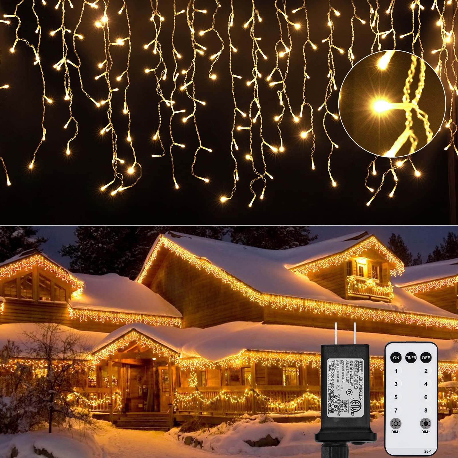 66 Feet / 138 Drops / 736 LED / Warm White