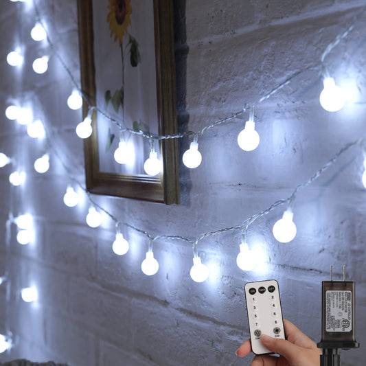 33 Feet / 100 LED / Pure White / Adapter