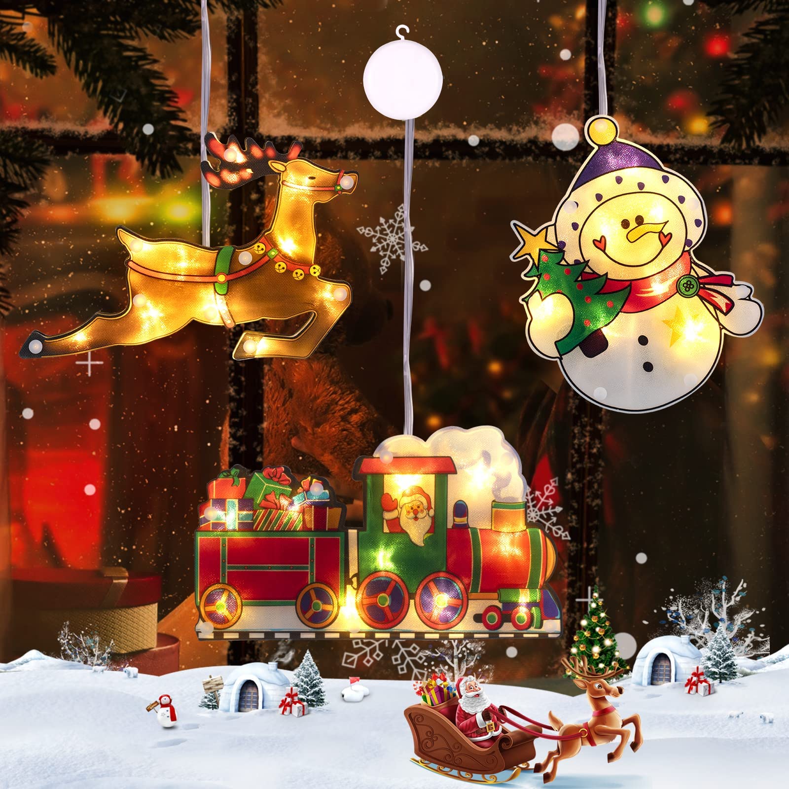 Reindeer / Snowman / Gifts Train