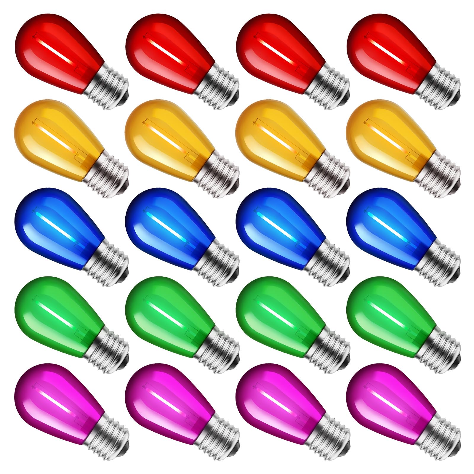 20 Count / LED Bulbs / Multicolor