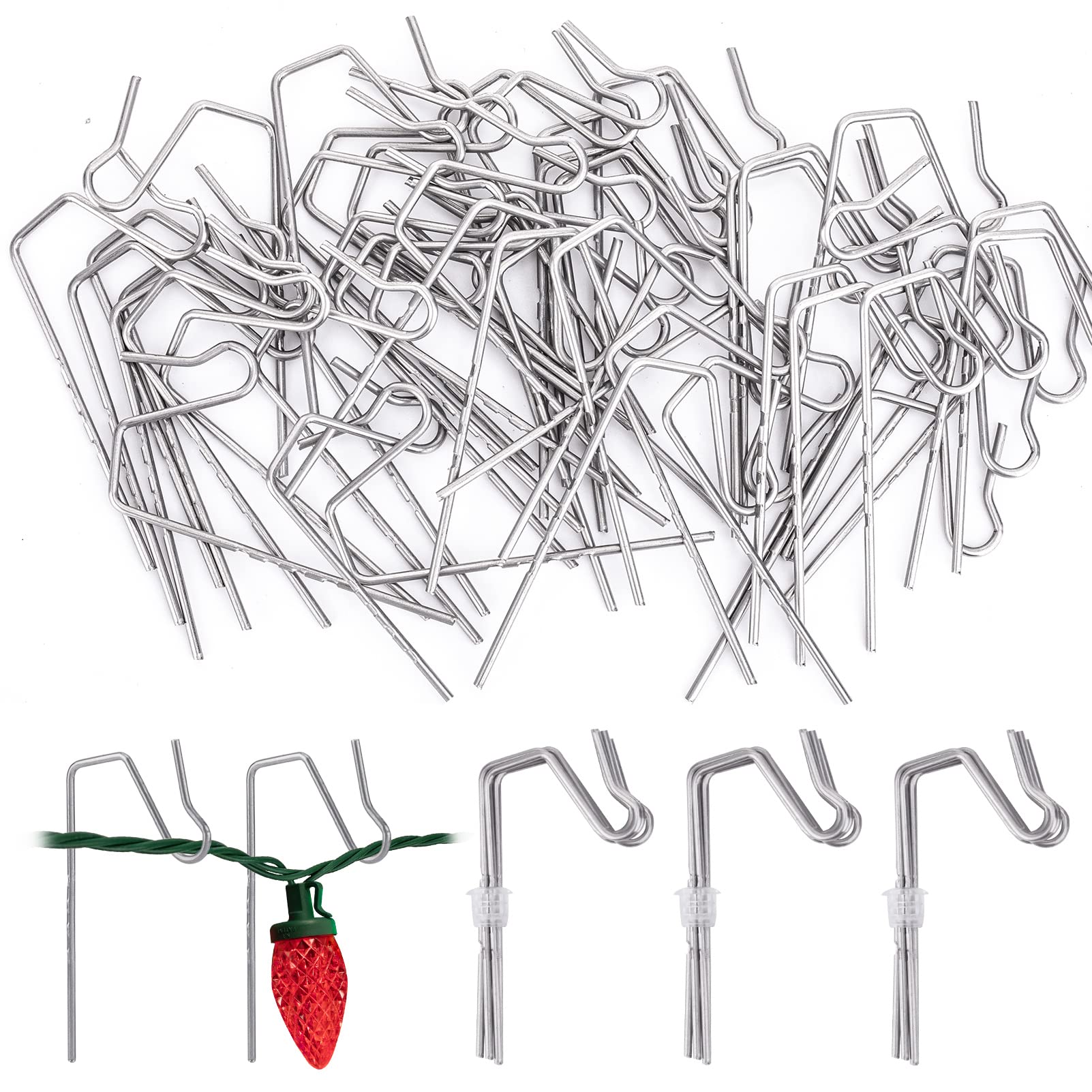 Christmas Light Clips Metal Gutter Hooks for Outdoor String Lights ...