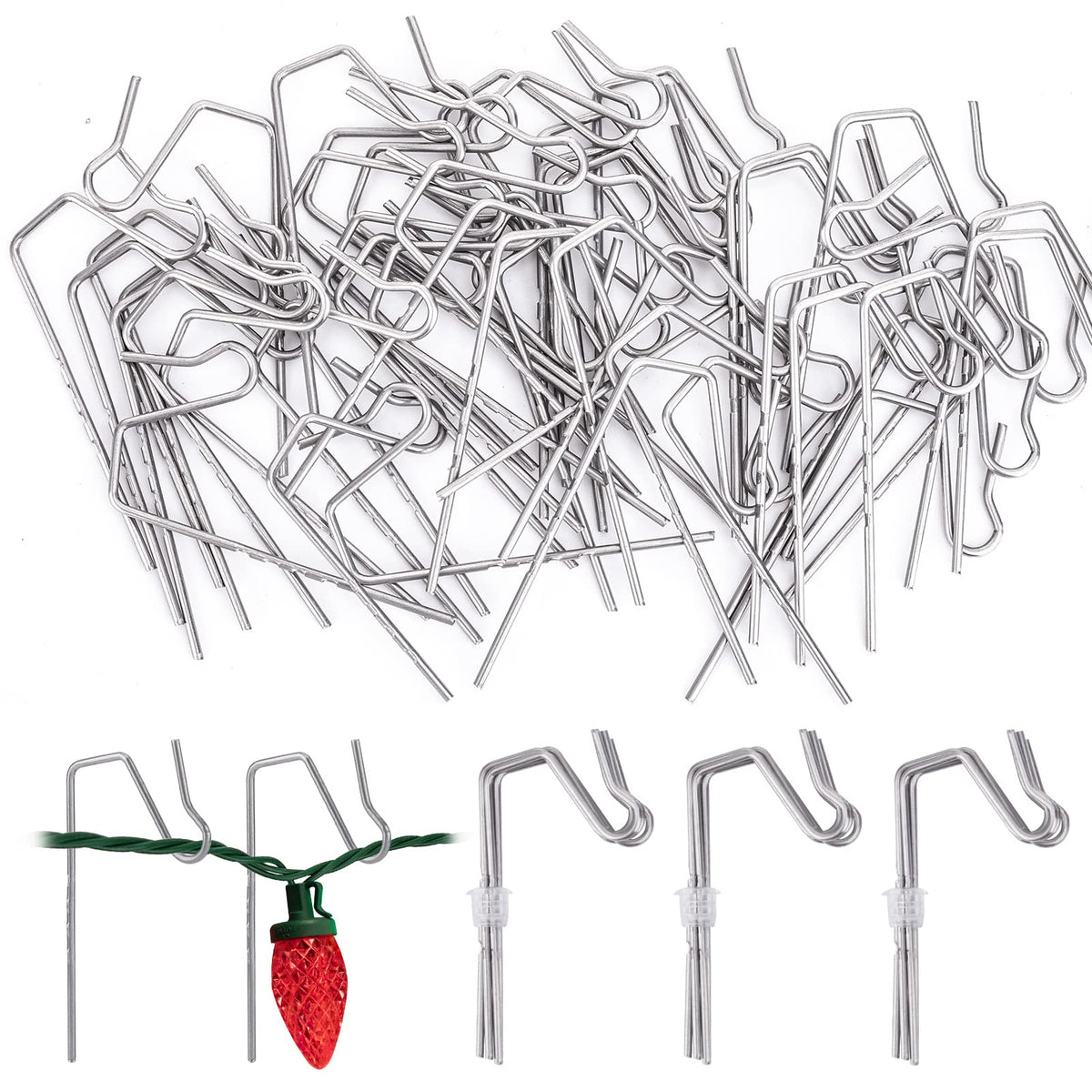 50 Pcs Lantern Hook Gutter Hooks For Christmas Lights Clips Outside