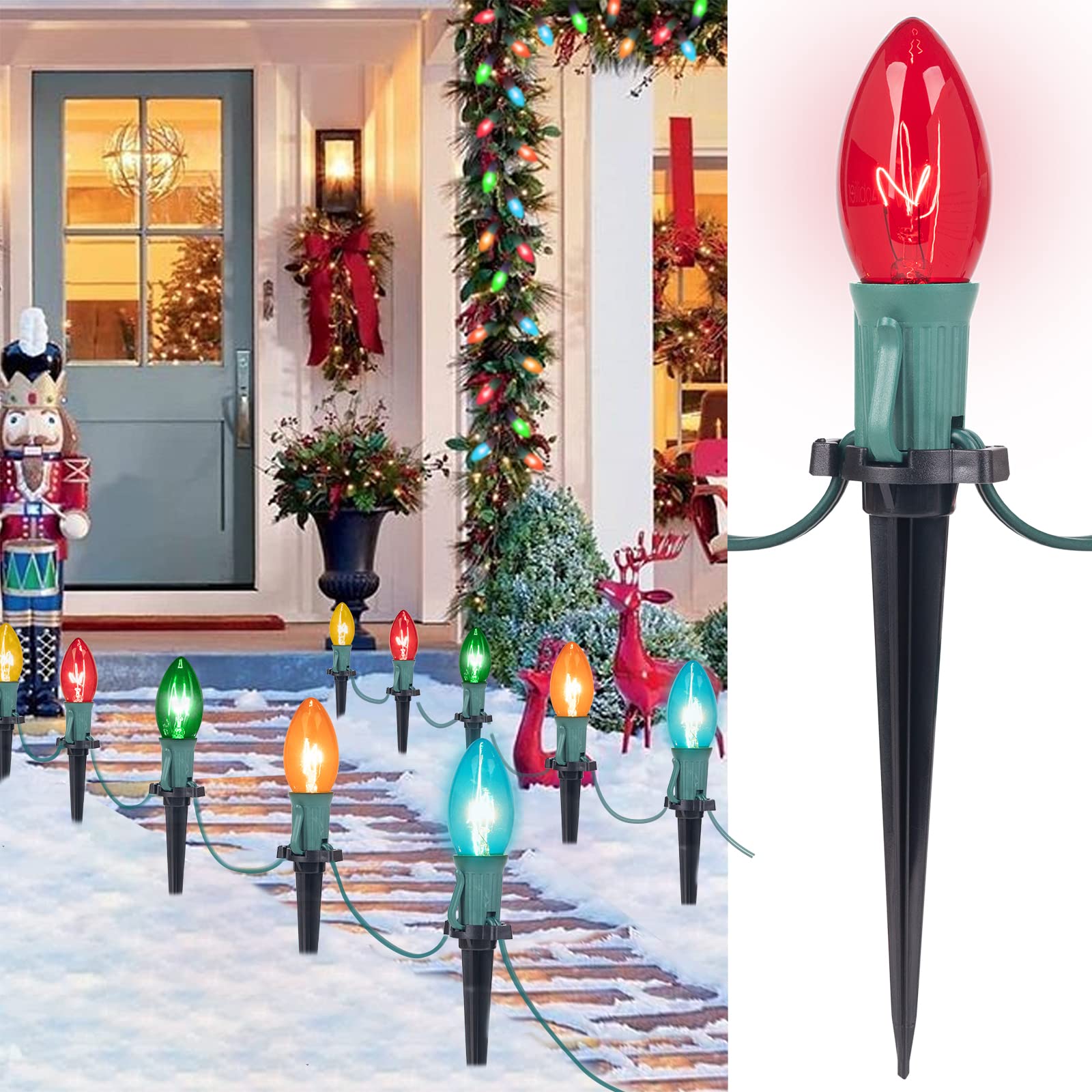 2 x 25.7 Feet / 20 ClearBulbs / Multicolor
