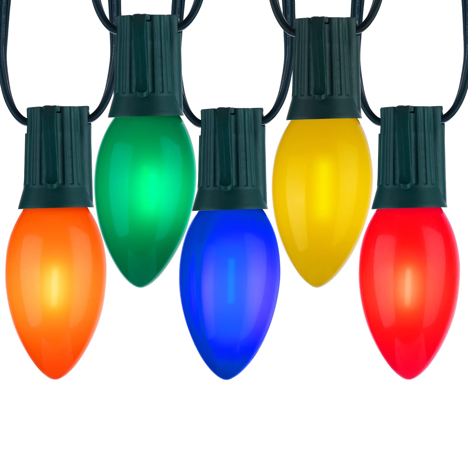 50 Feet / 50 Frosted Bulb / Multicolor