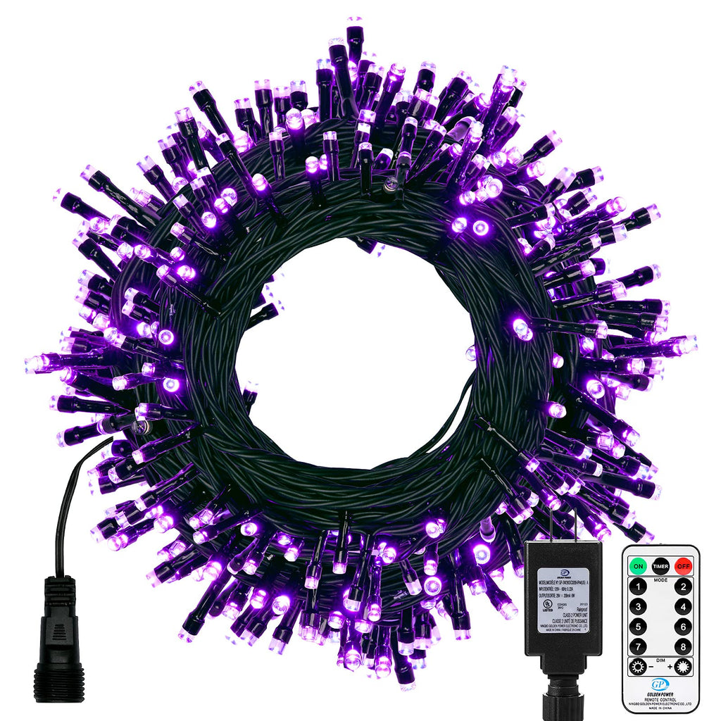 66 Feet / 200 LED / Purple / Black Wire