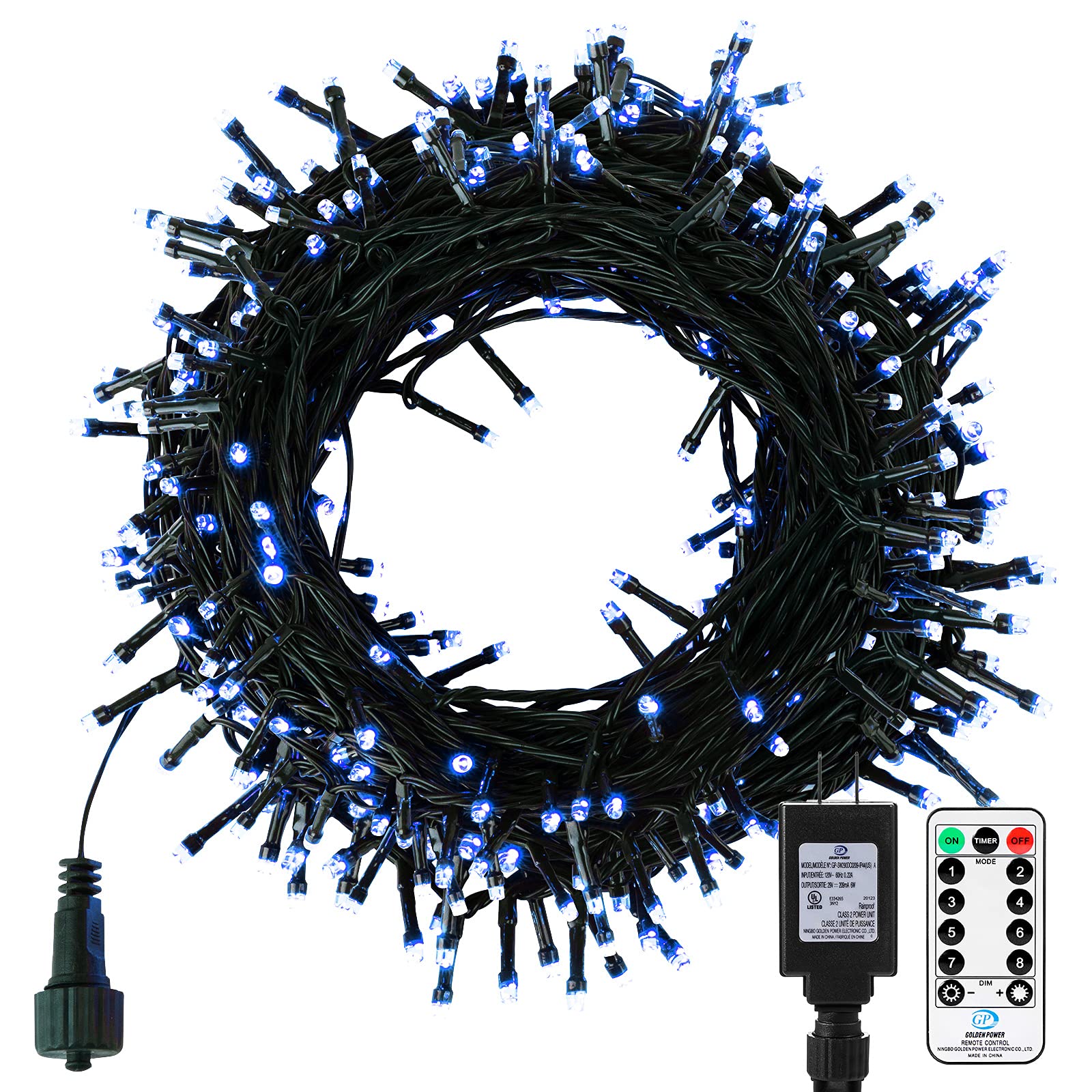 66 Feet / 200 LED / Blue / Green Wire