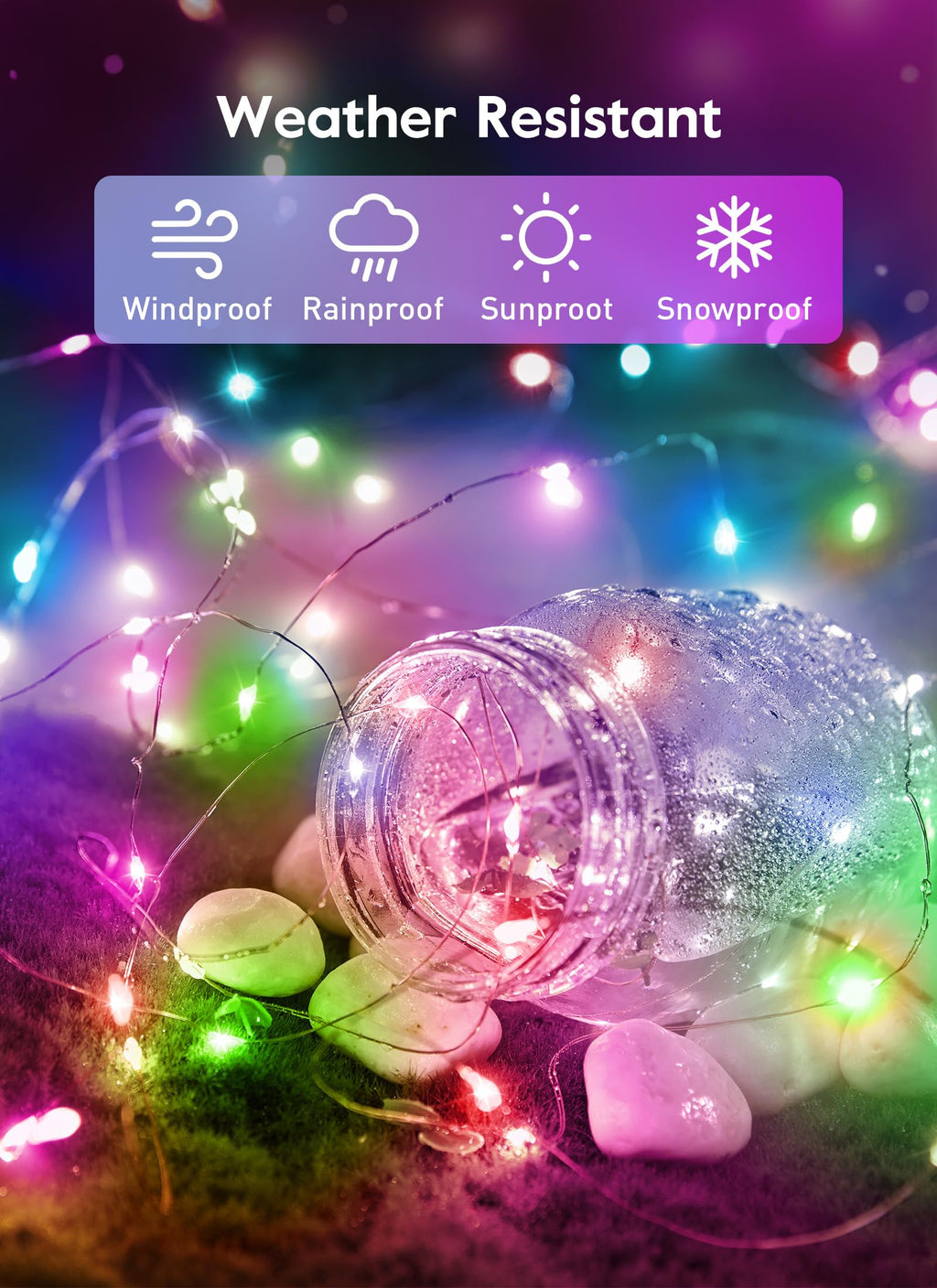 33 FT / 100 LED / Pink & Multicolor