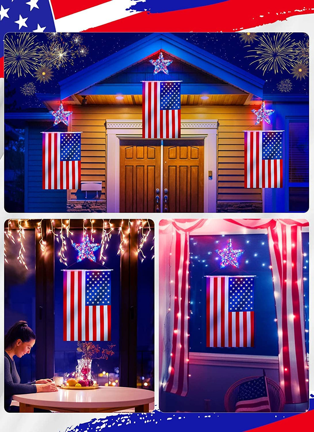 9.8” Star Light / 230 LED / 24”x16” Flag / Remote