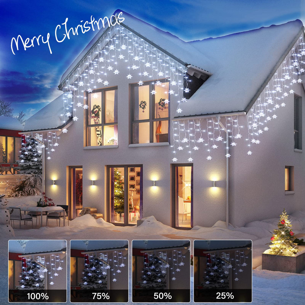 Snowflake / 33 Feet / 60 Drops / 300 LED / Remote