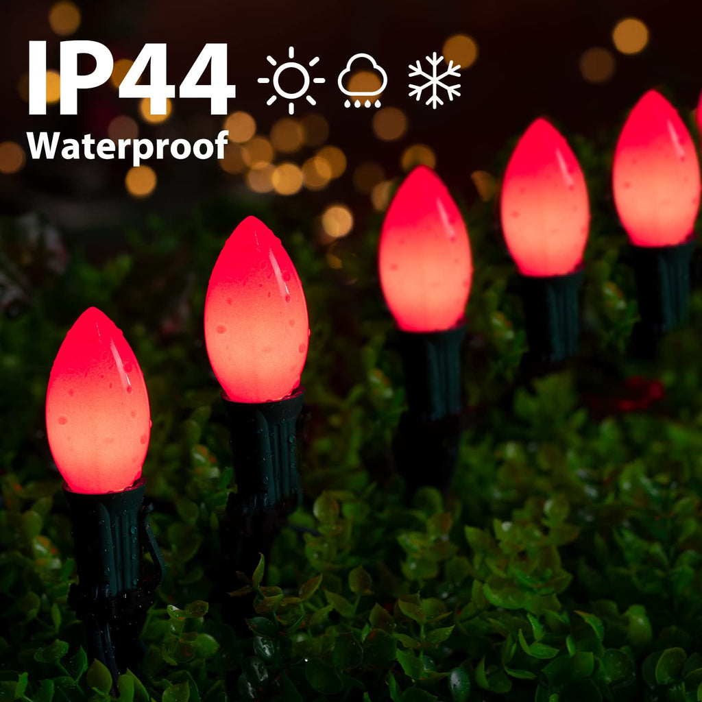 1 x 25.7 Feet / 20 ClearBulbs / Ceramic Red