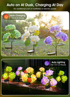 1 x 3 Pack / Hydrangea / LED