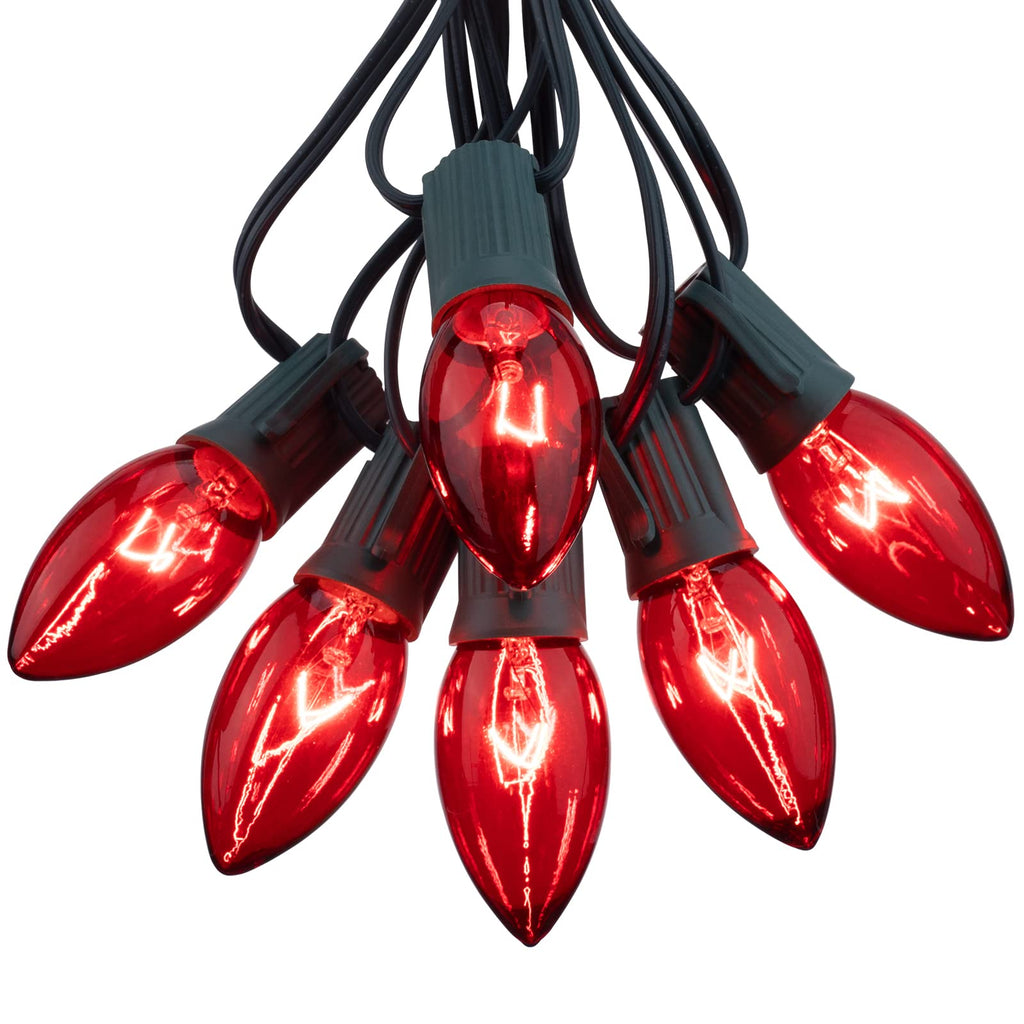 25 Count / Satin Bulbs / Red