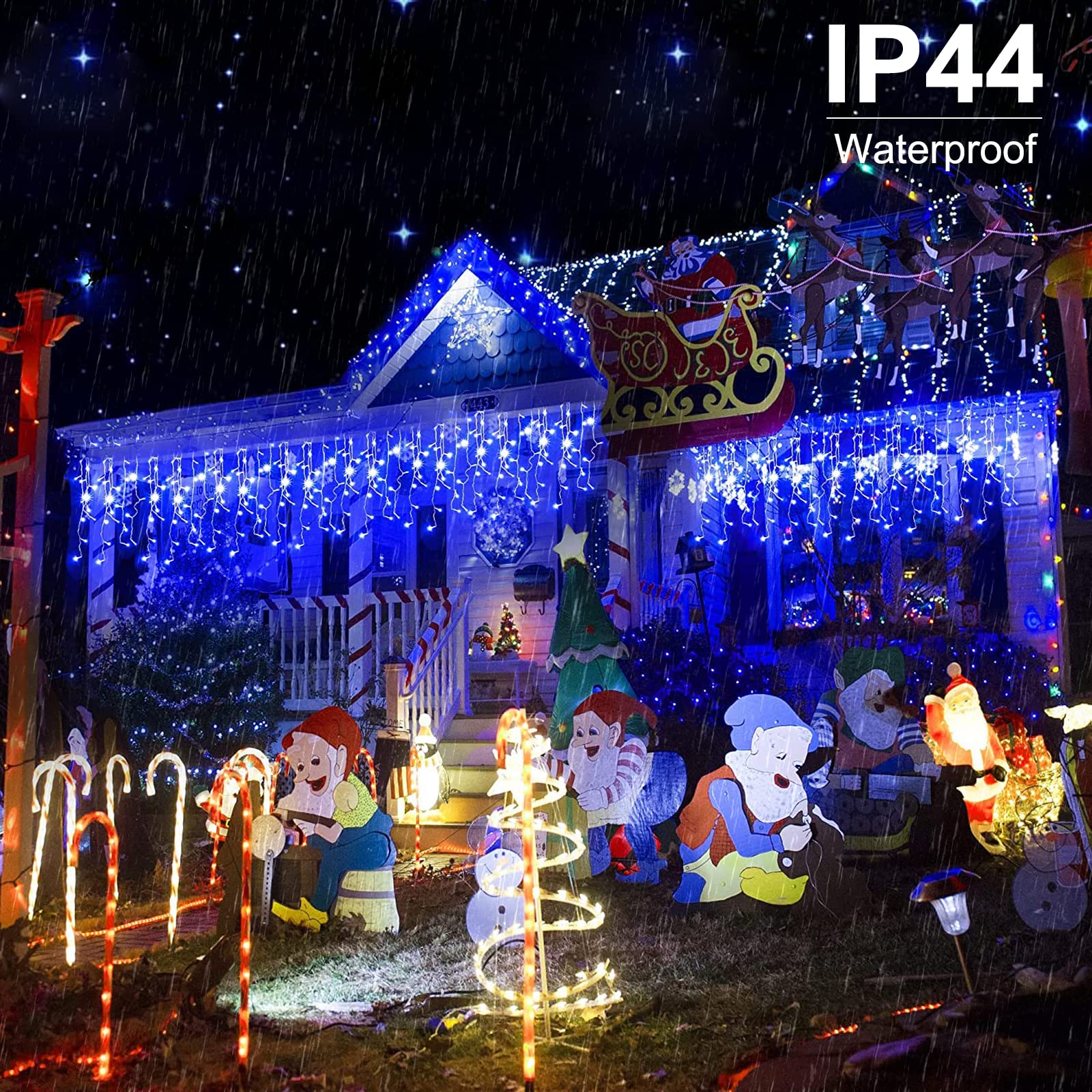 33 Feet / 72 Drops / 384 LED / Blue