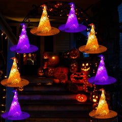 Halloween Battery Operated LED Witch Hat Lights with Remote