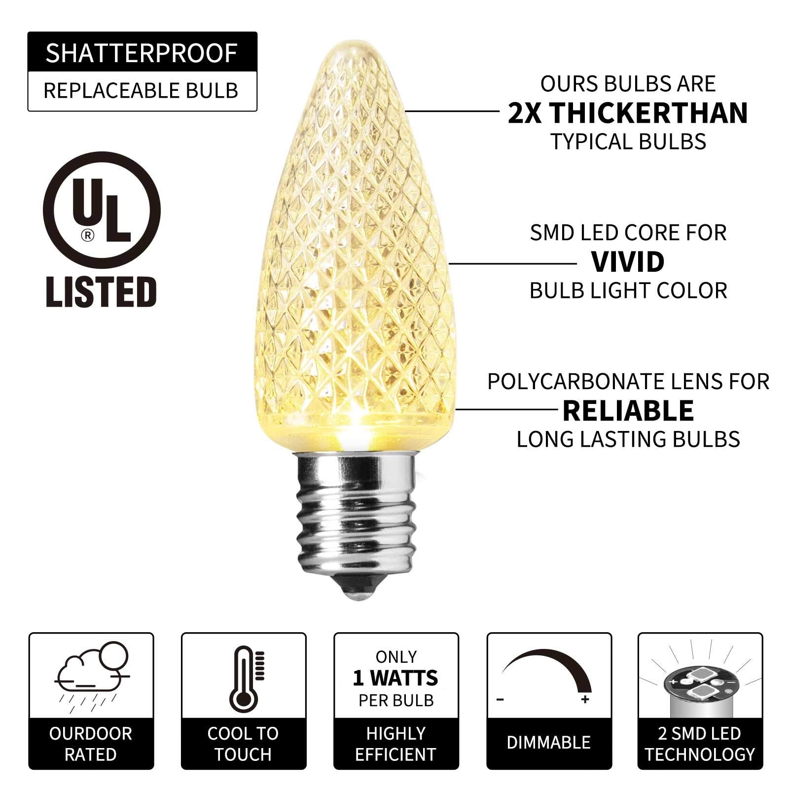 25 Feet / 25 LED / Warm White