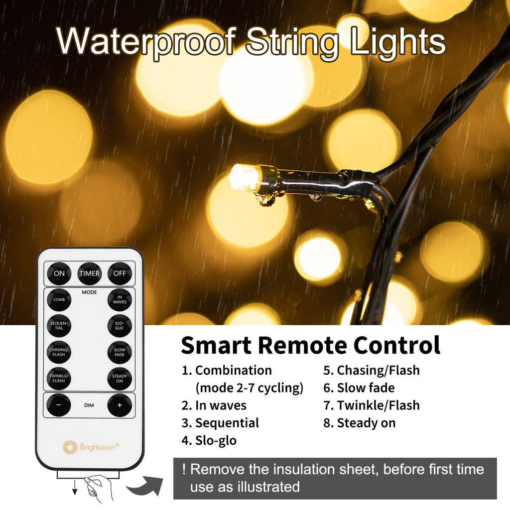 168 Feet / 600 LED / Warm White / Green Wire