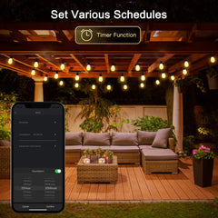 36 feet / 15 Bulbs / Warm White