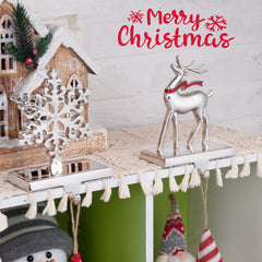 1 x Reindeer & Snowflake / Silver